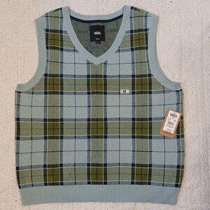 Vans Men's Medium Almondwood/Gray Mist Sweater Vest VN000HDVM81